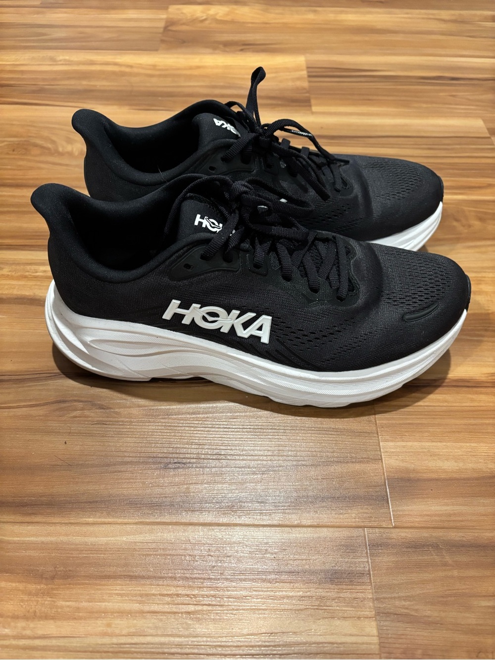 Hoka Women’s Black Running Sneakers with White Midsole